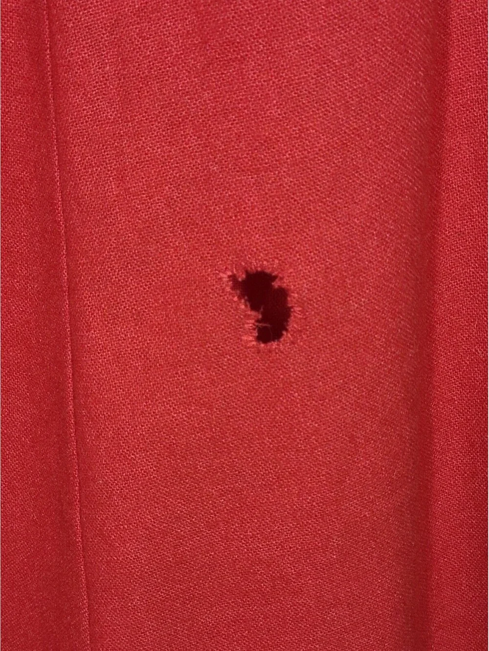 1950s Royal Robe 100% Wool Red Belt Back Satin Piping Housecoat Mens Unisex